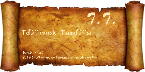Tárnok Tamás névjegykártya
